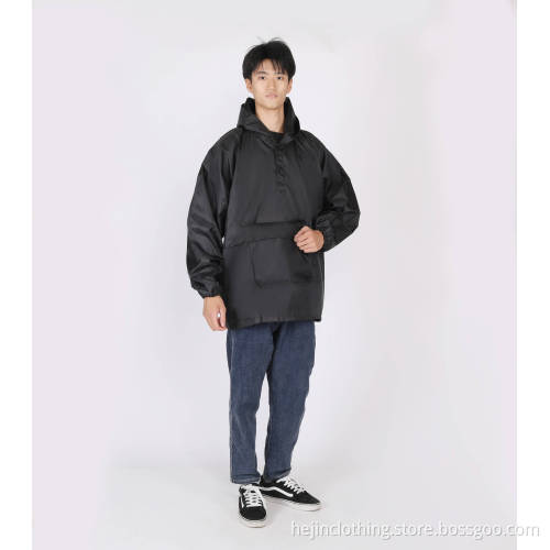 All season adult outdoor hiking motorcycle Waterproof color customized translucent EVA single person reflective raincoat jacket